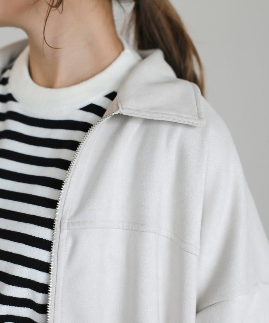 Faux Suede Zip Jacket [LADIES] 25