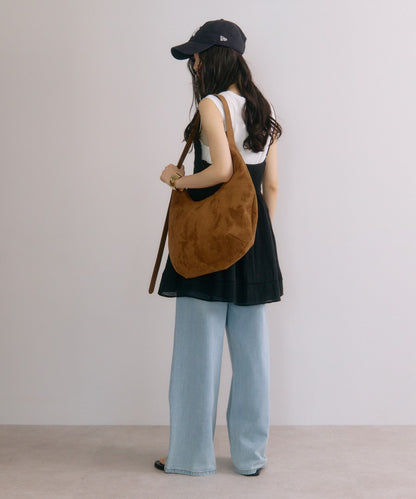 Faux Suede Moon Shoulder Tote Bag [LADIES] 6