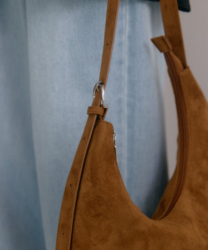 Faux Suede Moon Shoulder Tote Bag [LADIES] 10