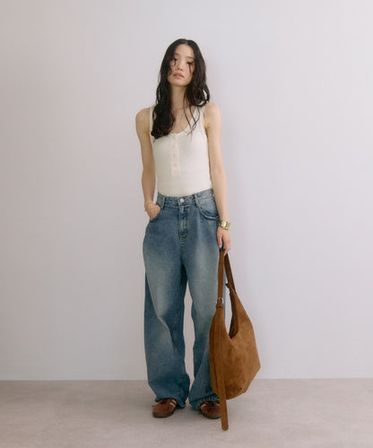 Faux Suede Moon Shoulder Tote Bag [LADIES] 12