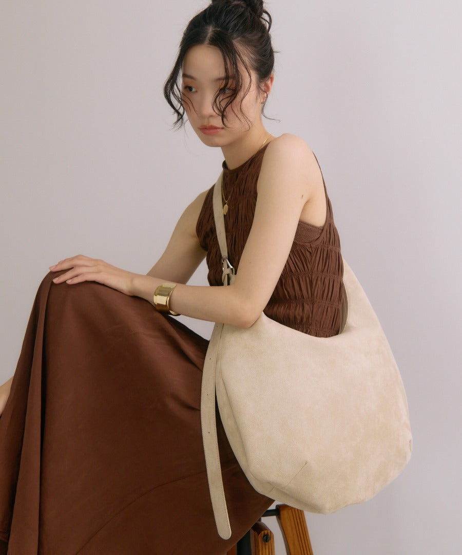 Faux Suede Moon Shoulder Tote Bag [LADIES] 14