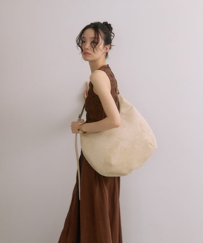 Faux Suede Moon Shoulder Tote Bag [LADIES] 16
