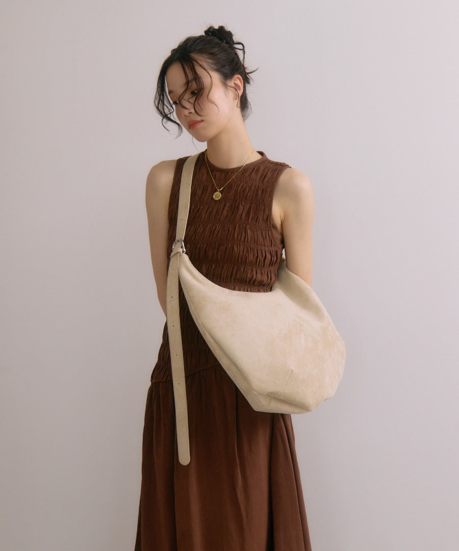 Faux Suede Moon Shoulder Tote Bag [LADIES] 18