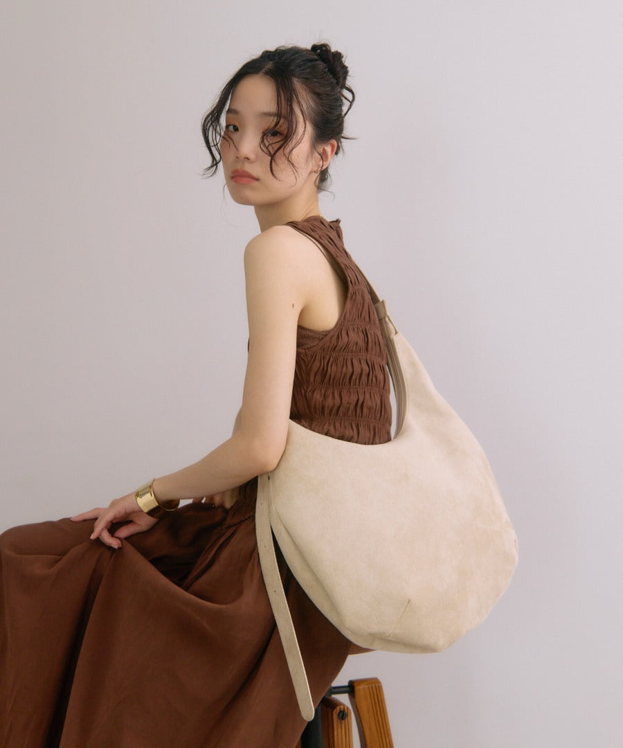 Faux Suede Moon Shoulder Tote Bag [LADIES] 19