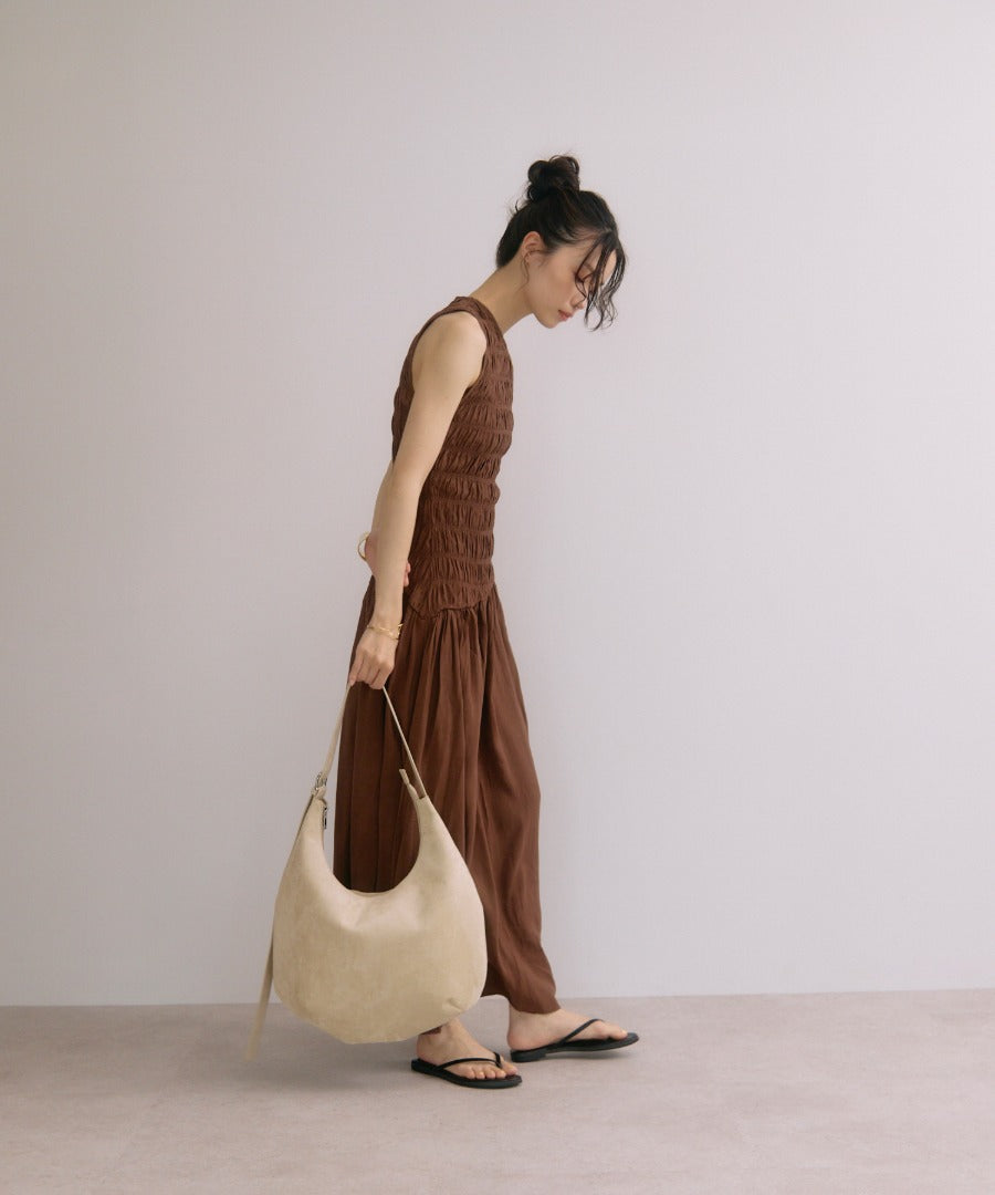 Faux Suede Moon Shoulder Tote Bag [LADIES] 21