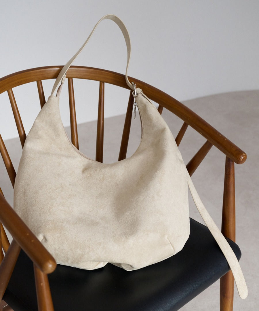 Faux Suede Moon Shoulder Tote Bag [LADIES] 27