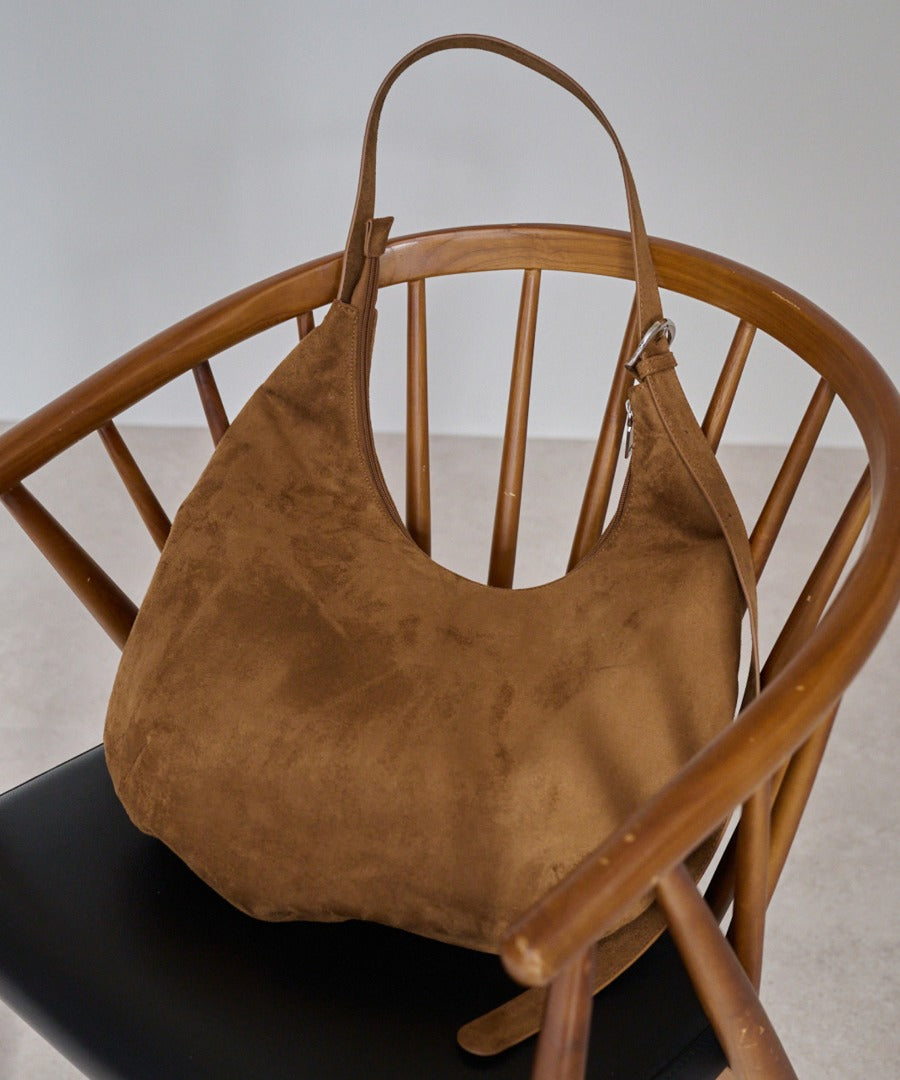 Faux Suede Moon Shoulder Tote Bag [LADIES] 28
