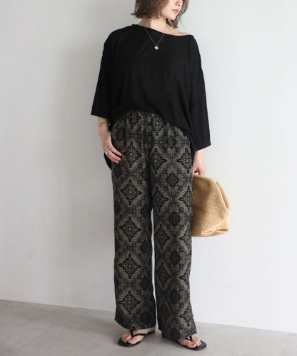 Oriental Pattern Easy Pants [LADIES] 13