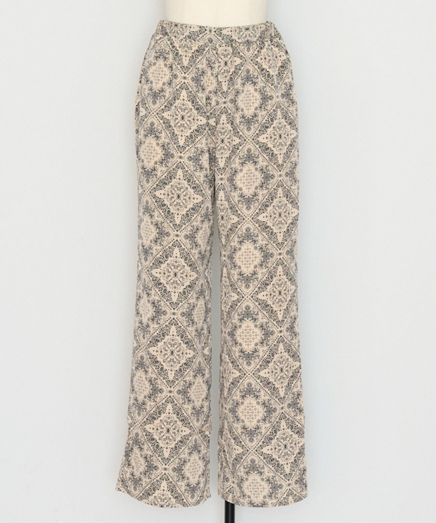 Oriental Pattern Easy Pants [LADIES] 30