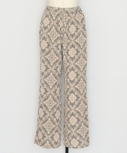 Oriental Pattern Easy Pants [LADIES] 30