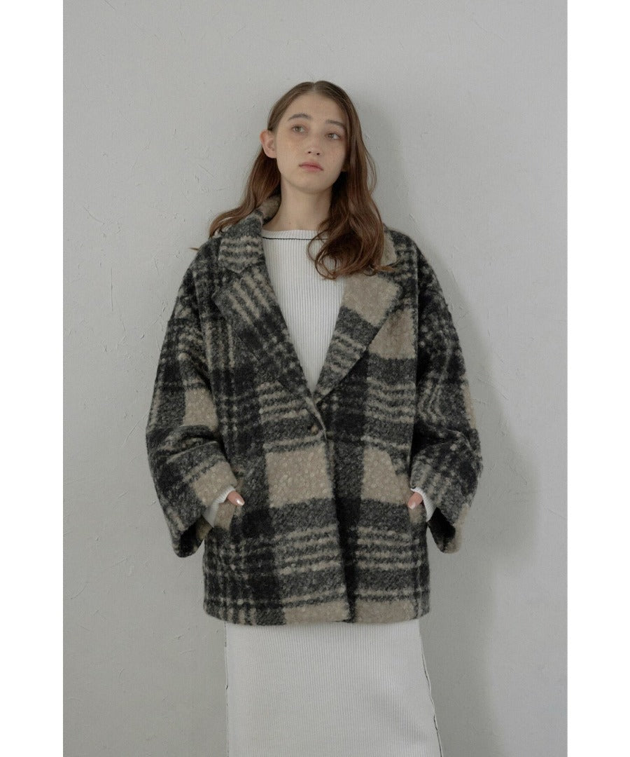 Plaid Pattern Tailored Middle Coat [LADIES] 1