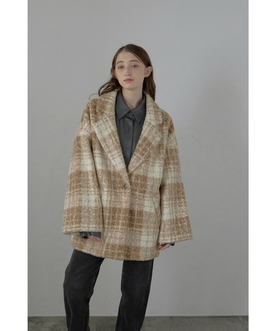 Plaid Pattern Tailored Middle Coat [LADIES] 2