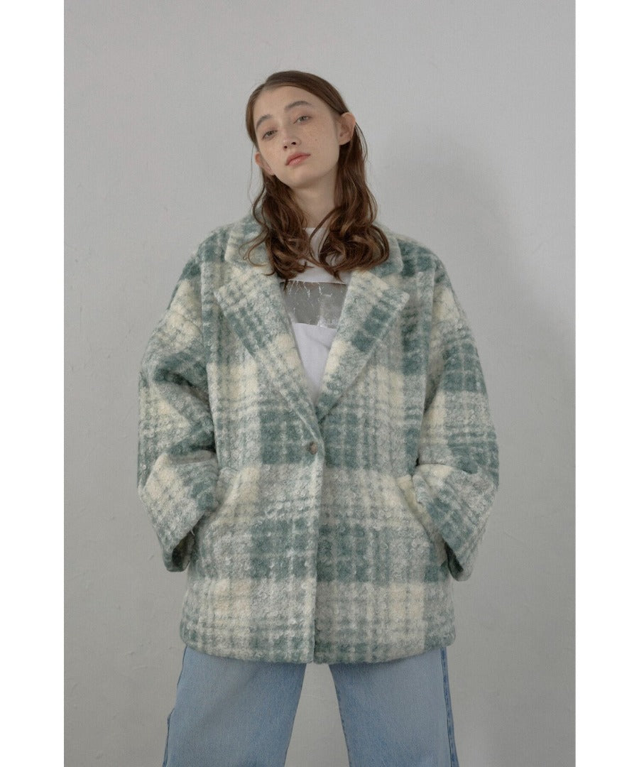 Plaid Pattern Tailored Middle Coat [LADIES] 3