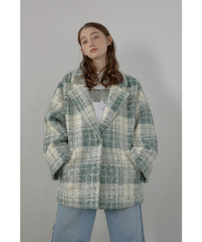 Plaid Pattern Tailored Middle Coat [LADIES] 3