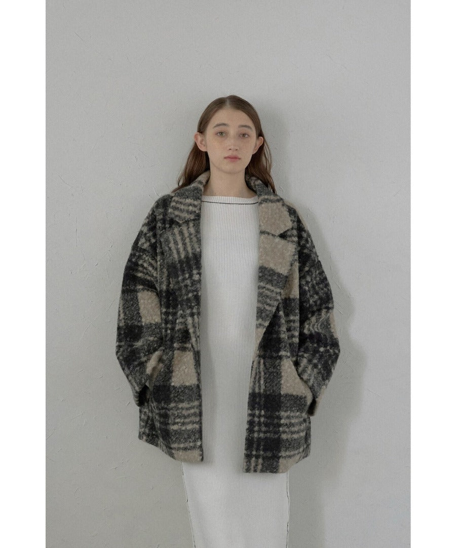 Plaid Pattern Tailored Middle Coat [LADIES] 6