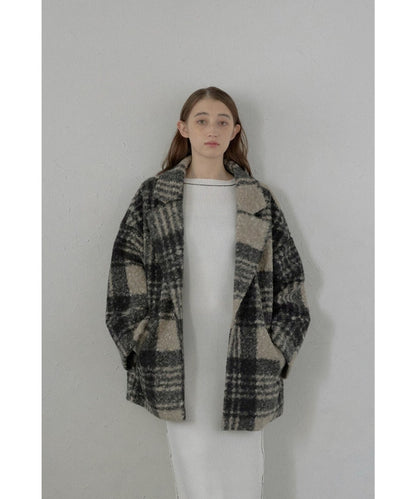 Plaid Pattern Tailored Middle Coat [LADIES] 6