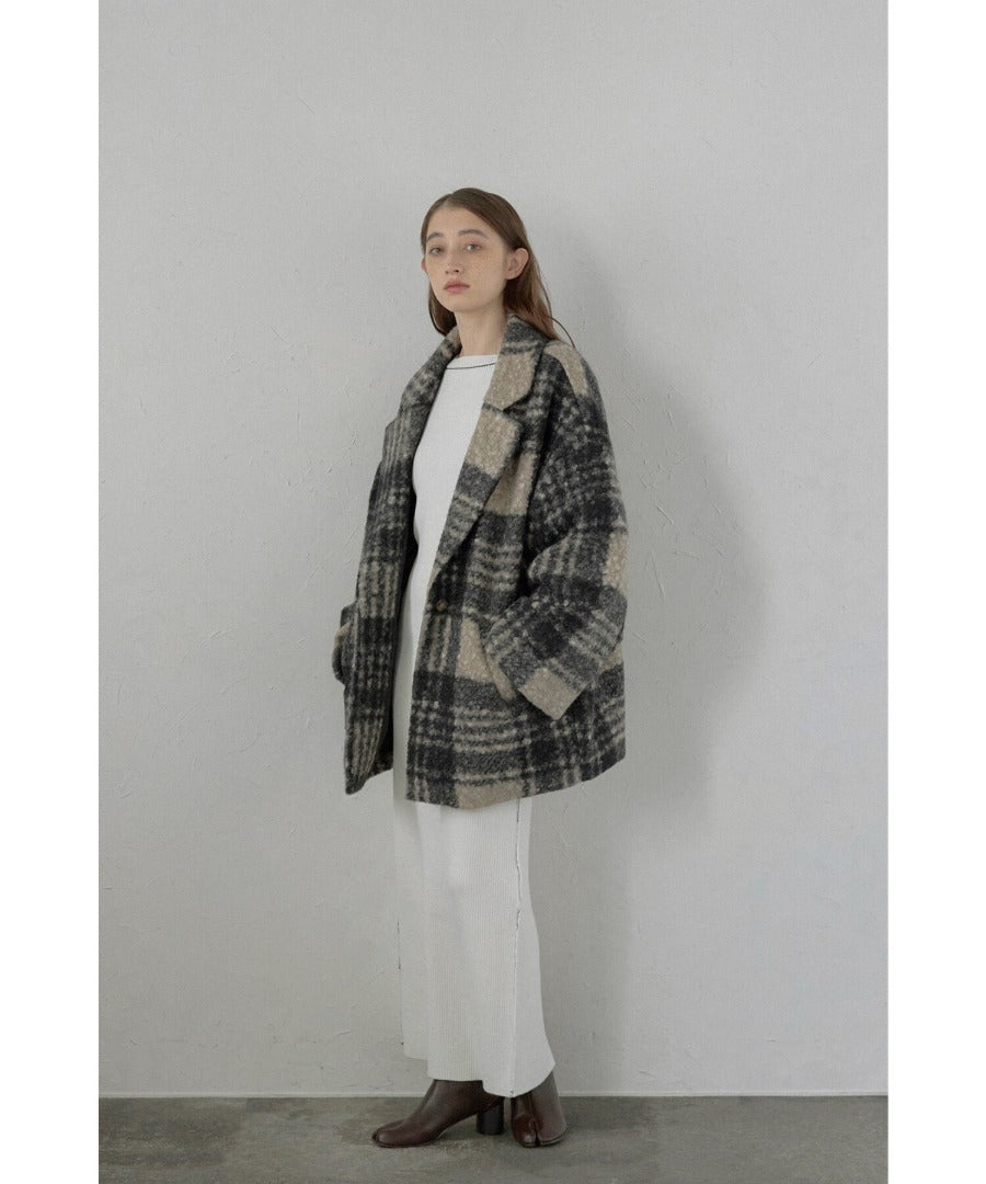 Plaid Pattern Tailored Middle Coat [LADIES] 7