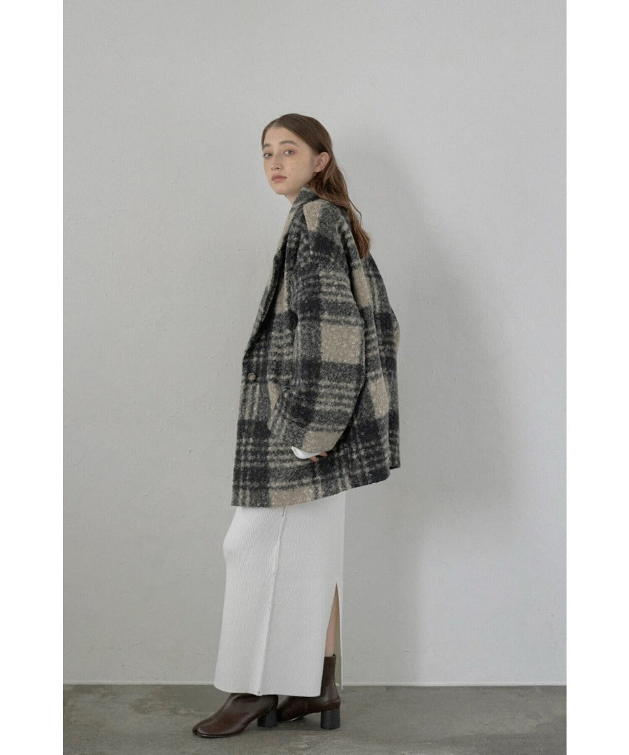 Plaid Pattern Tailored Middle Coat [LADIES] 8