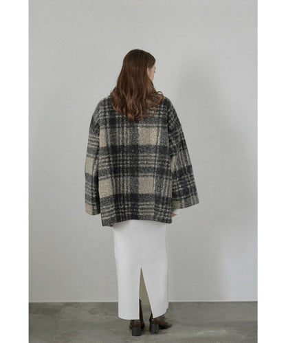 Plaid Pattern Tailored Middle Coat [LADIES] 9