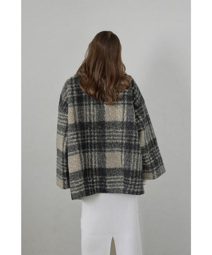 Plaid Pattern Tailored Middle Coat [LADIES] 11