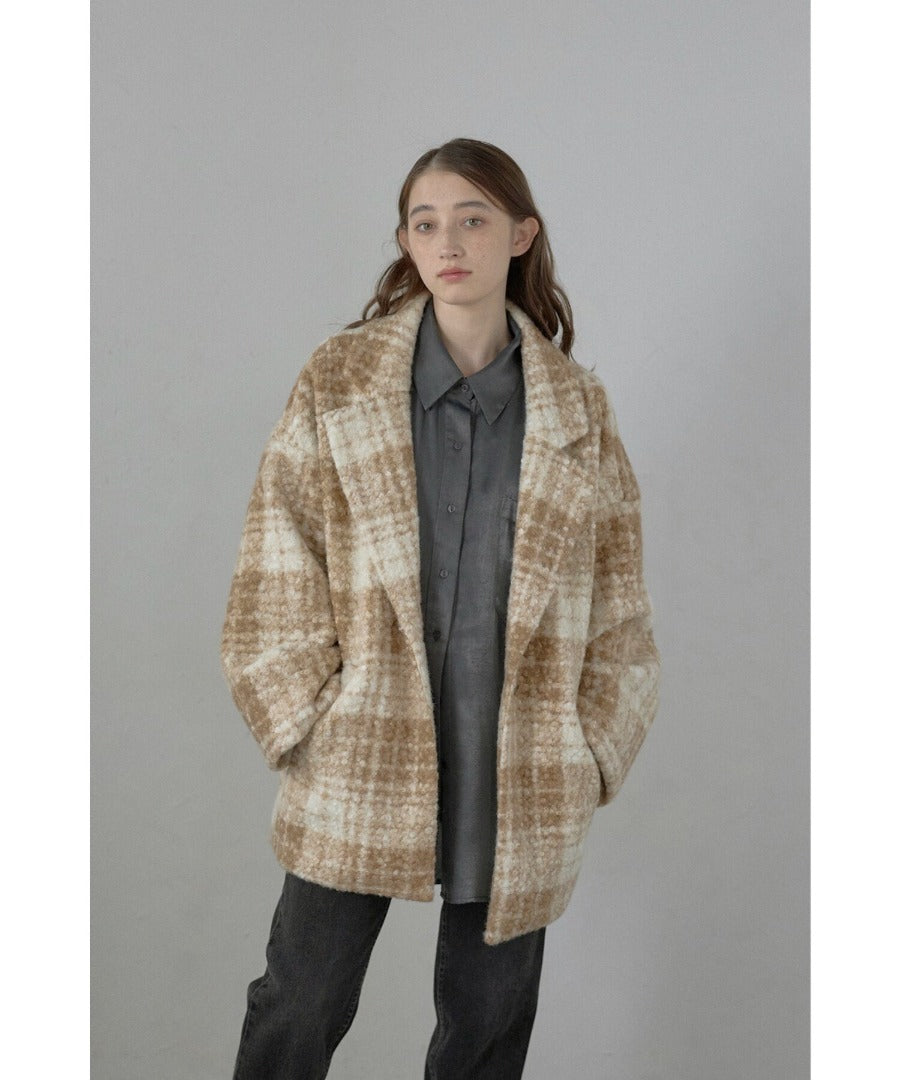 Plaid Pattern Tailored Middle Coat [LADIES] 15