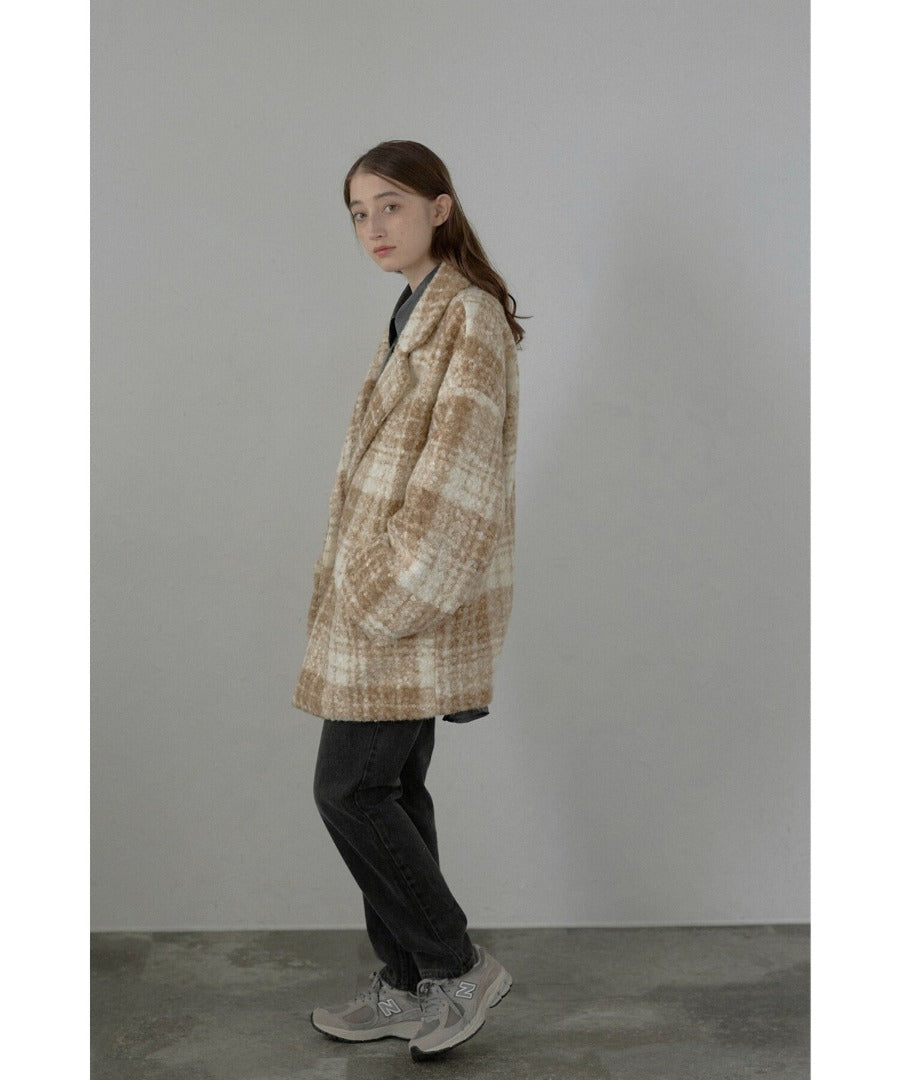 Plaid Pattern Tailored Middle Coat [LADIES] 16