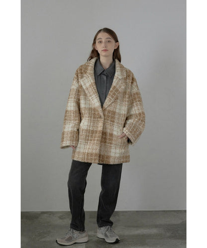 Plaid Pattern Tailored Middle Coat [LADIES] 17