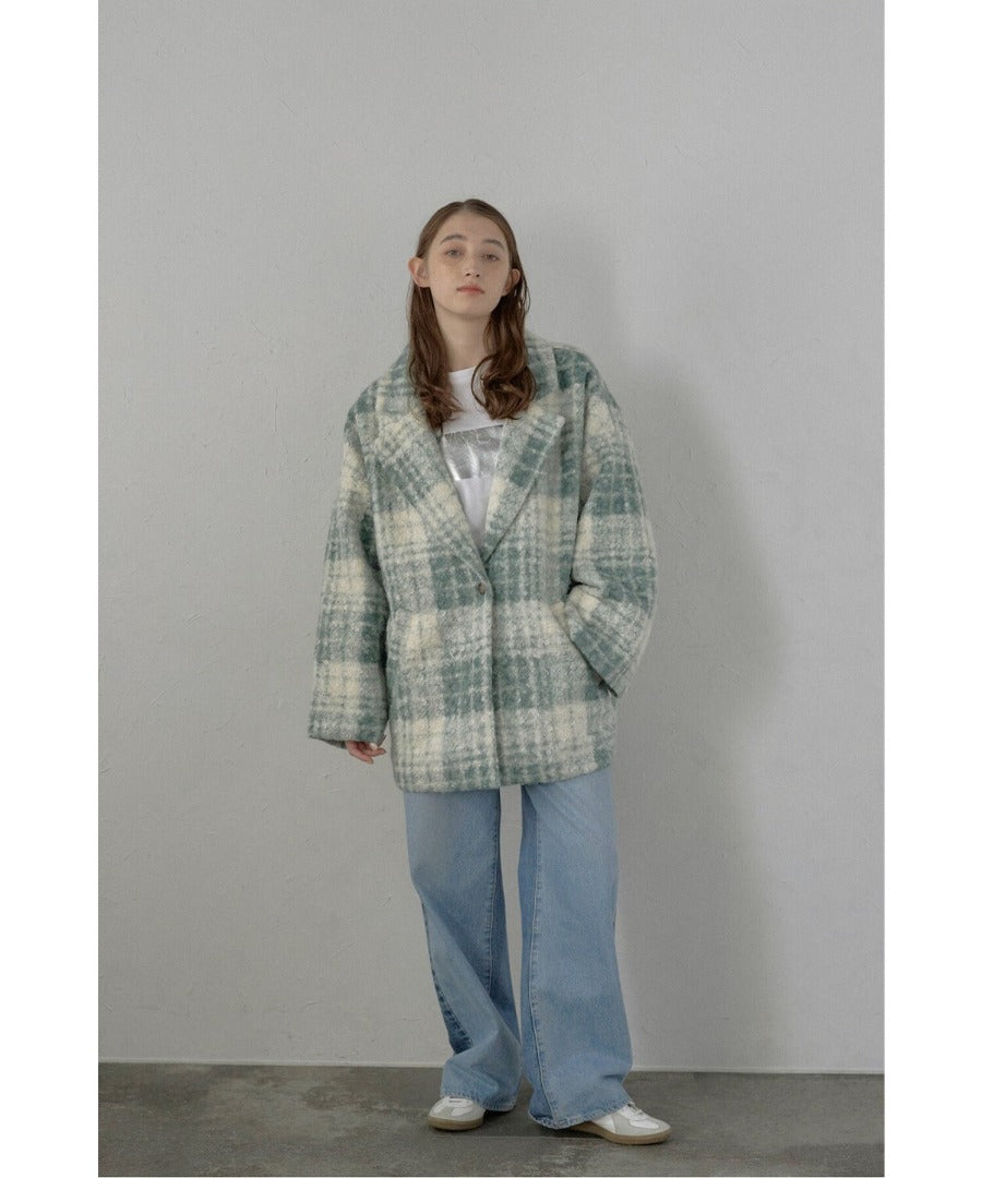Plaid Pattern Tailored Middle Coat [LADIES] 22