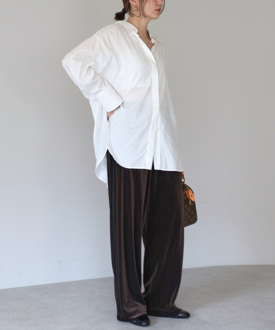 Glossy Velour Side-Line Pants [LADIES] 6