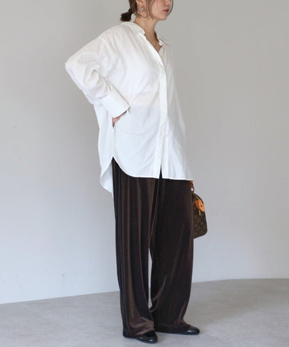 Glossy Velour Side-Line Pants [LADIES] 6