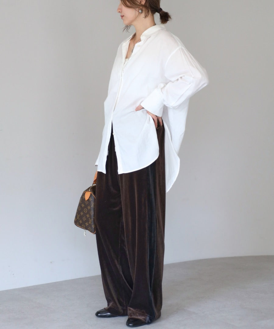 Glossy Velour Side-Line Pants [LADIES] 10