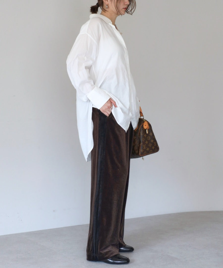 Glossy Velour Side-Line Pants [LADIES] 13