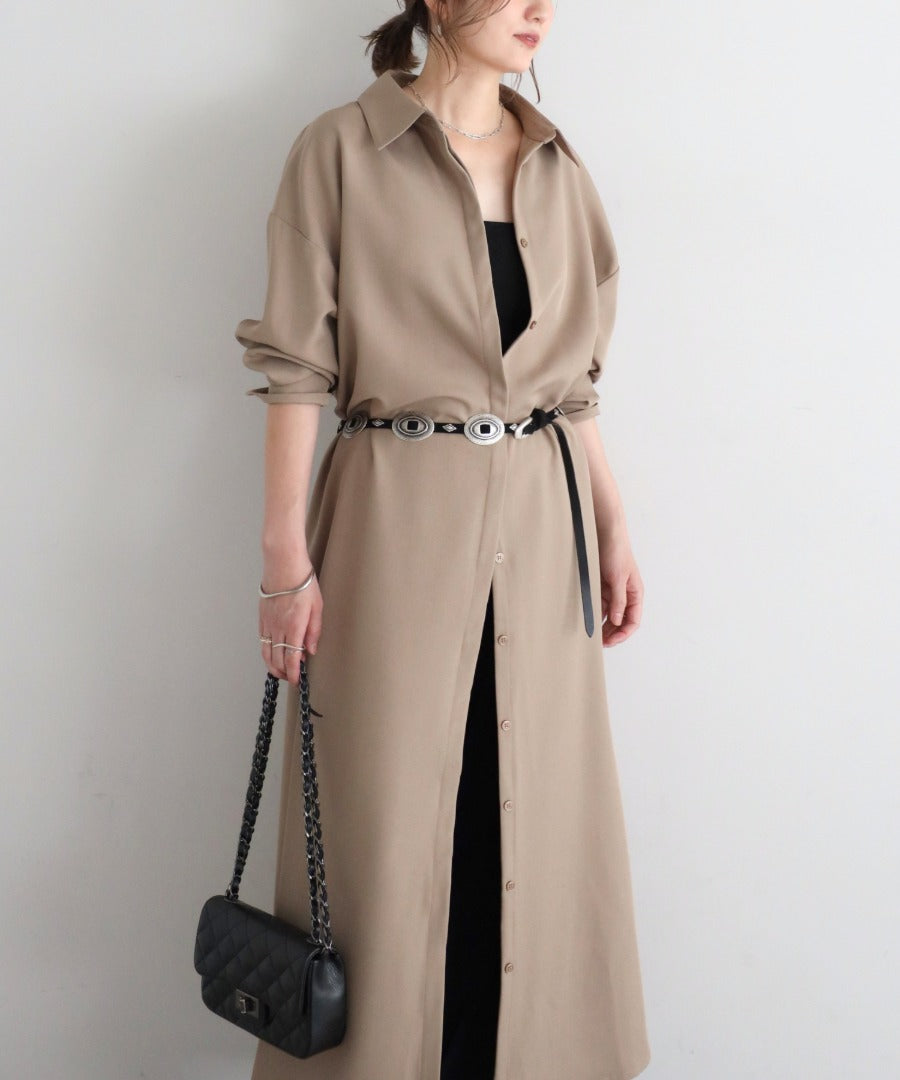 2Way Maxi Flare Shirt Dress [LADIES] 11