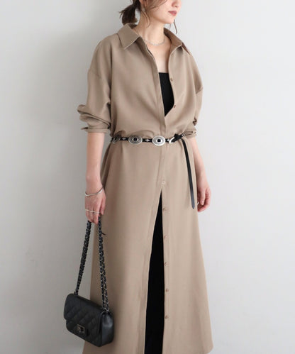2Way Maxi Flare Shirt Dress [LADIES] 11