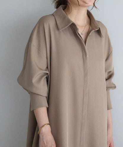 2Way Maxi Flare Shirt Dress [LADIES] 19