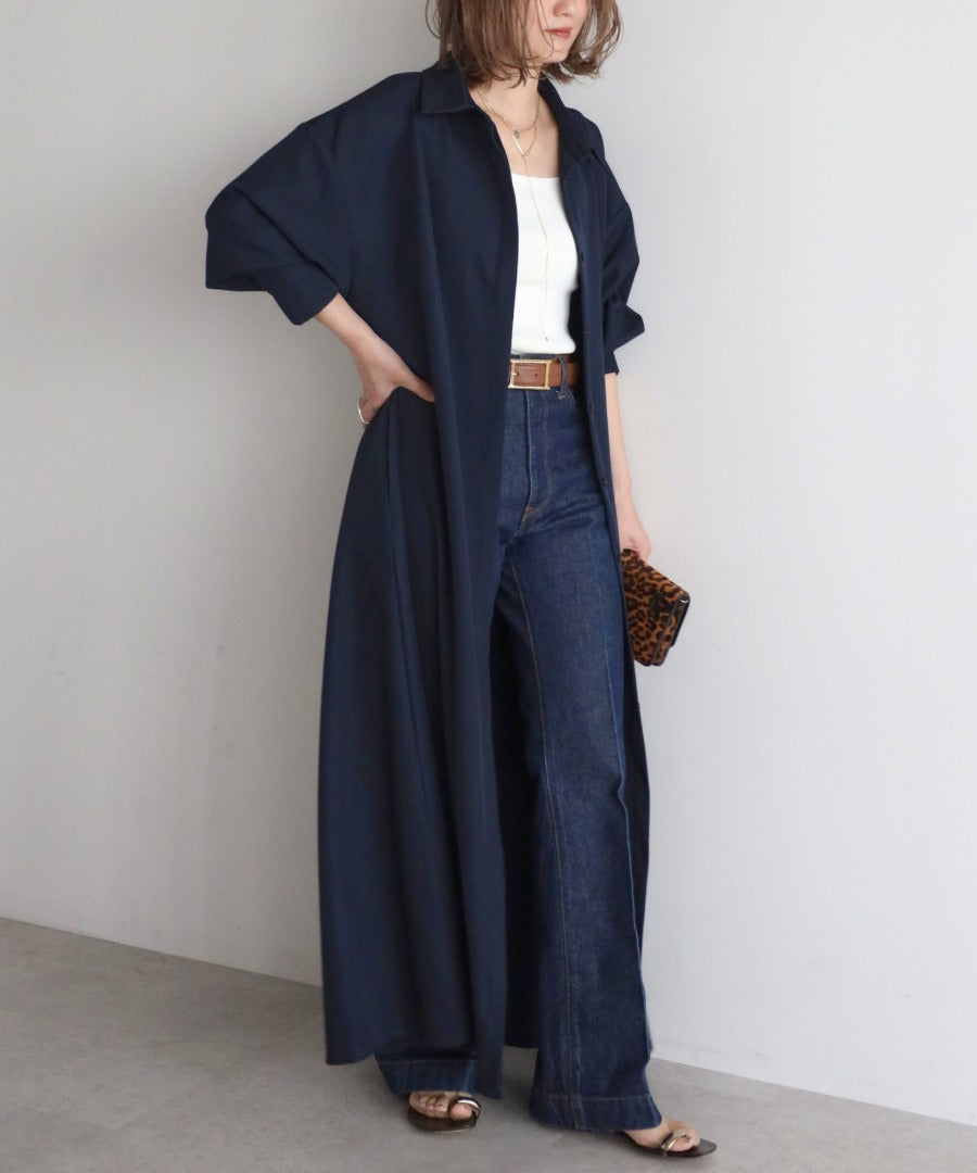 2Way Maxi Flare Shirt Dress [LADIES] 27