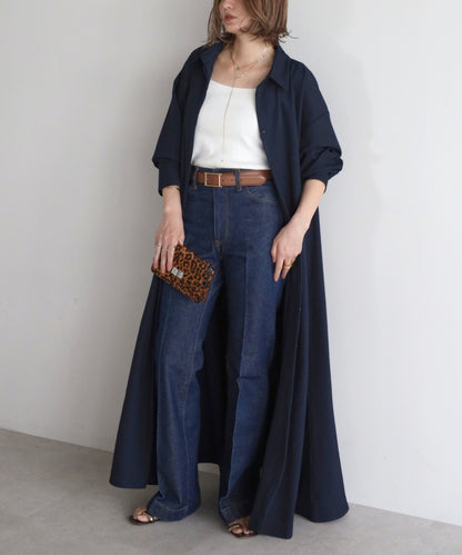 2Way Maxi Flare Shirt Dress [LADIES] 30