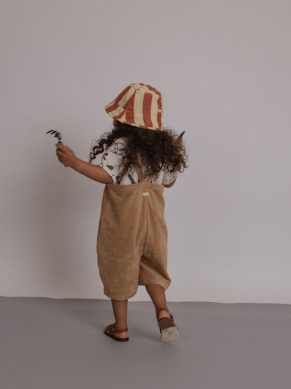 Wheat Terry Cropped Dungarees [organic zoo] (26SS)