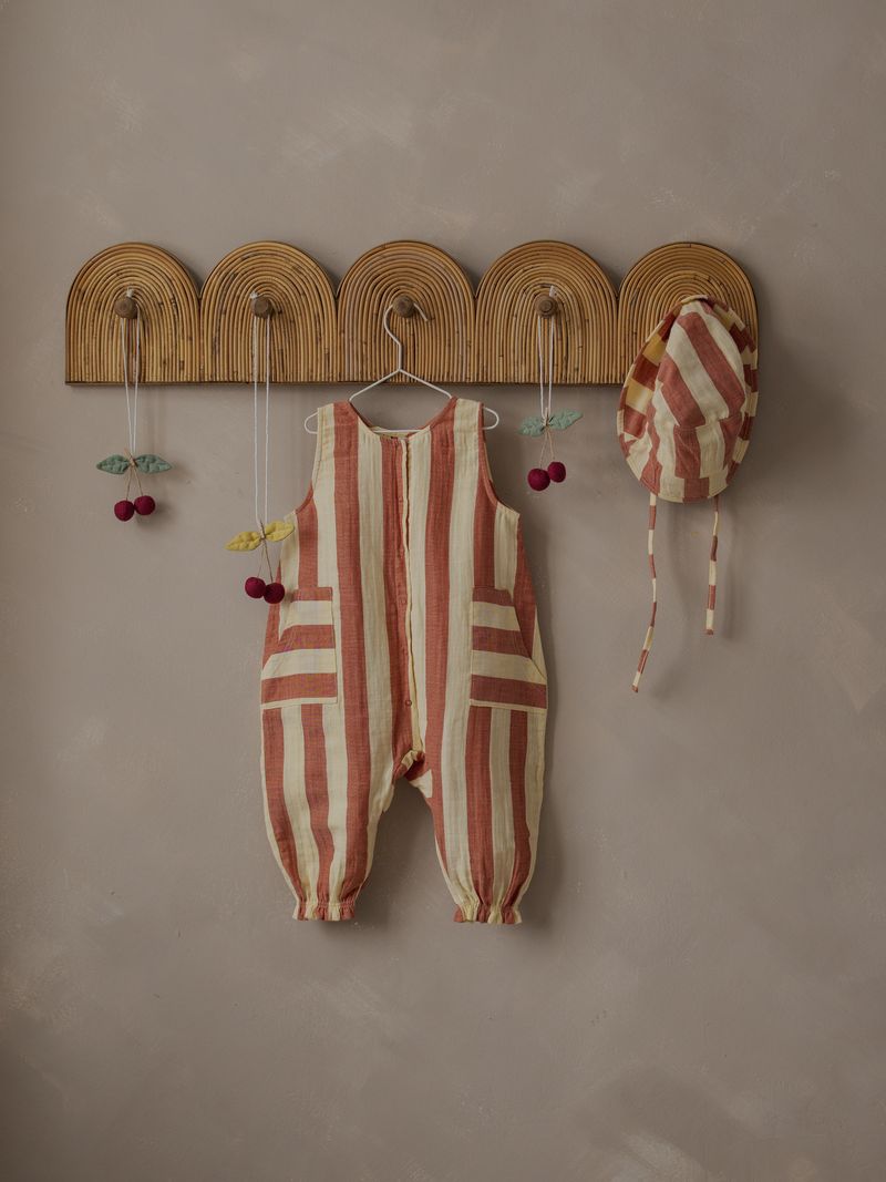 Tomato Stripes Bucket Sun Hat [organic zoo] (26SS)