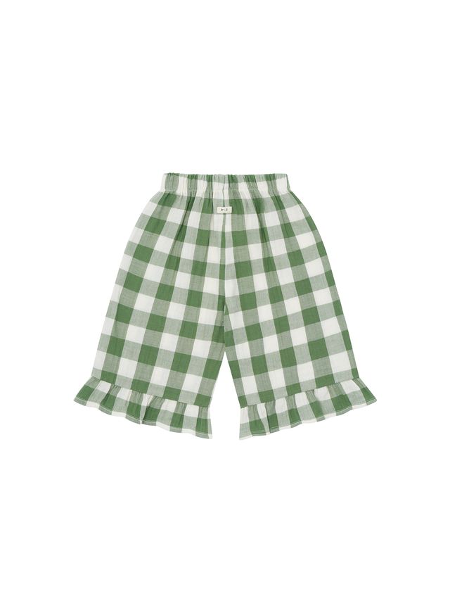 Dill Gingham Frill Culottes [organic zoo] (26SS)
