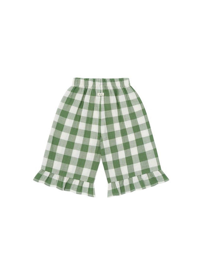 Dill Gingham Frill Culottes [organic zoo] (26SS)