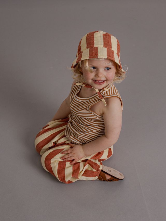 Tomato Stripes Bucket Sun Hat [organic zoo] (26SS)