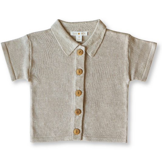 Grown / Linen Knit Shirt [SS22]
