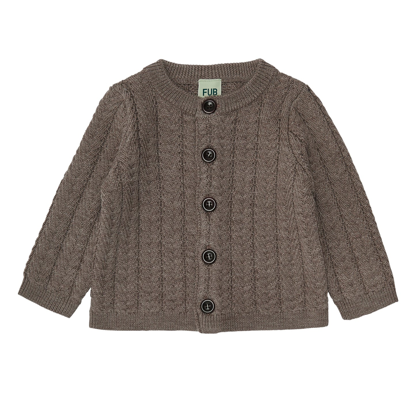 FUB / 5822 twist knit cardigan  (beige) [AW22]