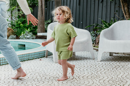 Hemp Libbed Shorts / Lime