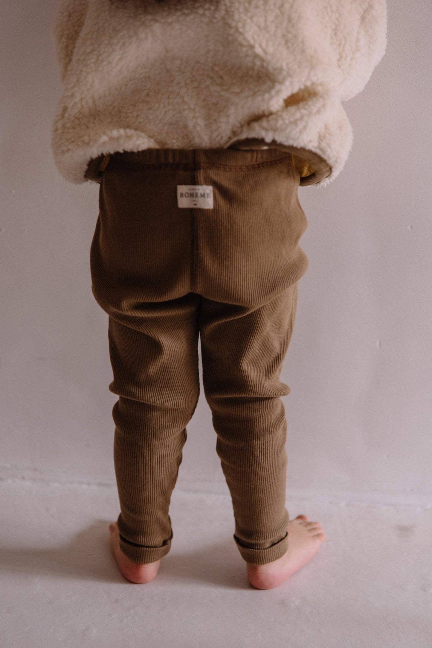 ROM POM LEGGINGS - Ecru/Artichokes [STUDIO BOHEME](22AW)