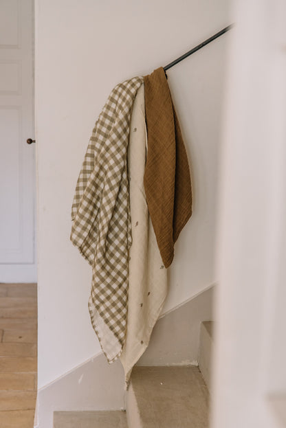 STUDIO BOHEME PARIS  / DOUDOU SMALL SWADDLE (Ecru/Artichokes) [AW22]