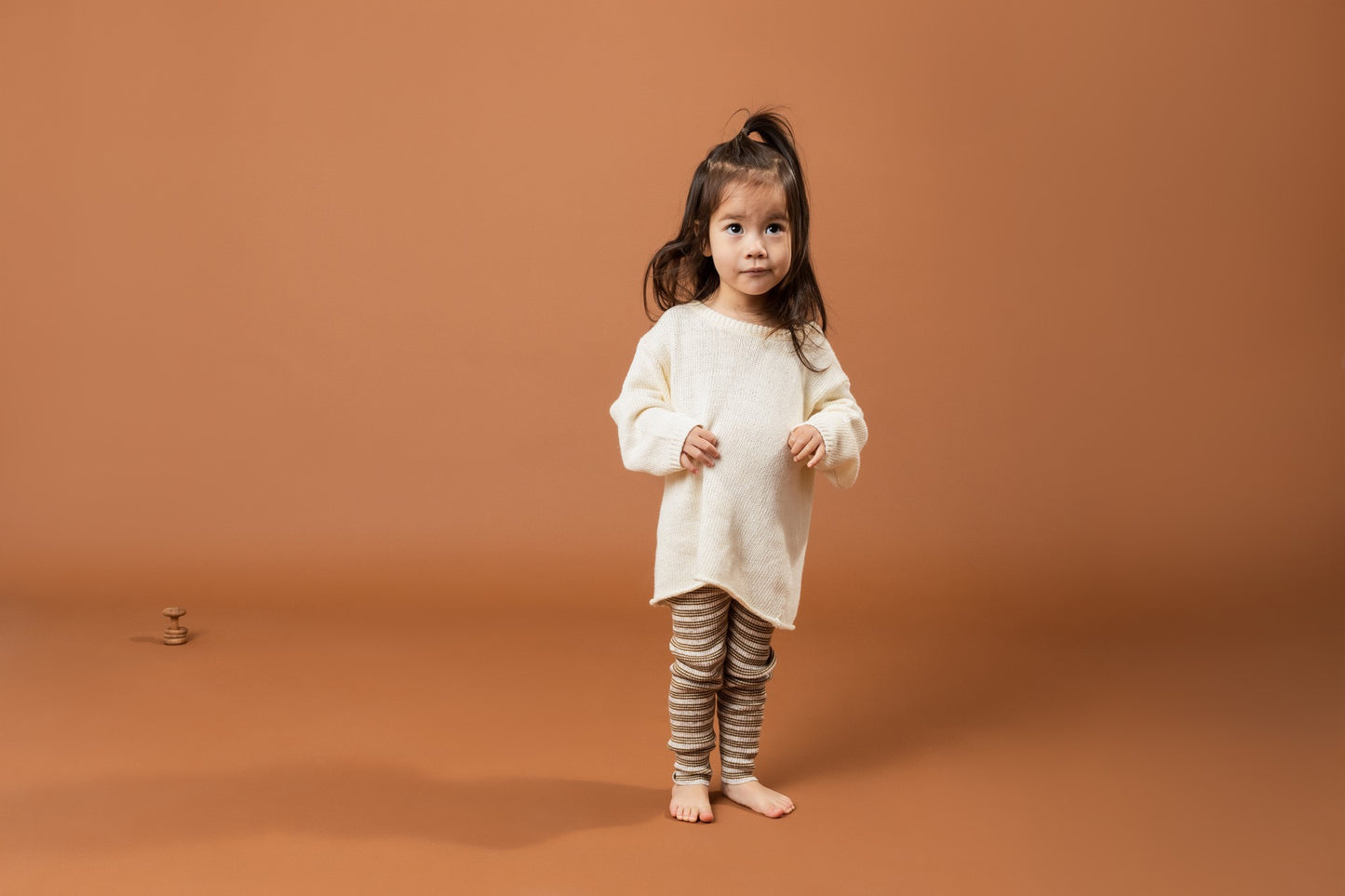 Grown / RIBBED ESSENTIAL LEGGINGS - MOCHA MARLE [SS22]