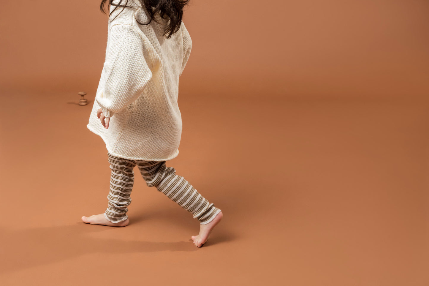 Grown / RIBBED ESSENTIAL LEGGINGS - MOCHA MARLE [SS22]