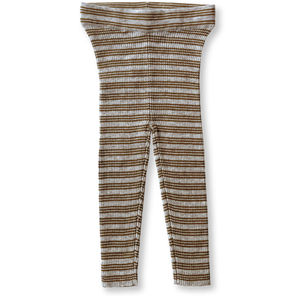 Grown / RIBBED ESSENTIAL LEGGINGS - MOCHA MARLE [SS22]